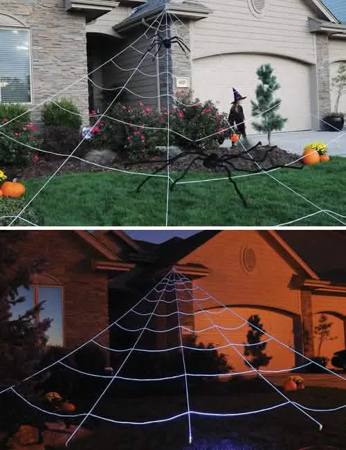 Spinnennetz Halloween-Dekoration Spinne weiss