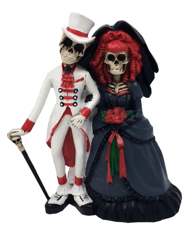 Skelett Gothic Brautpaar 15cm