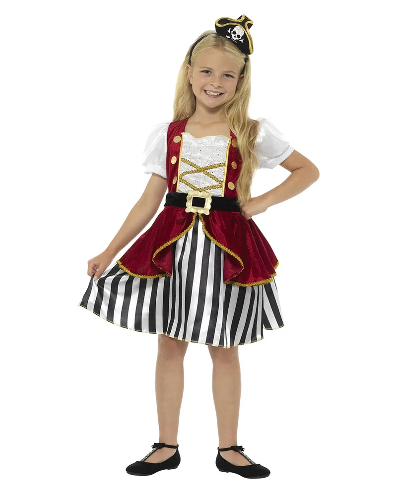 Piratin Kinderkostüm-Kleid