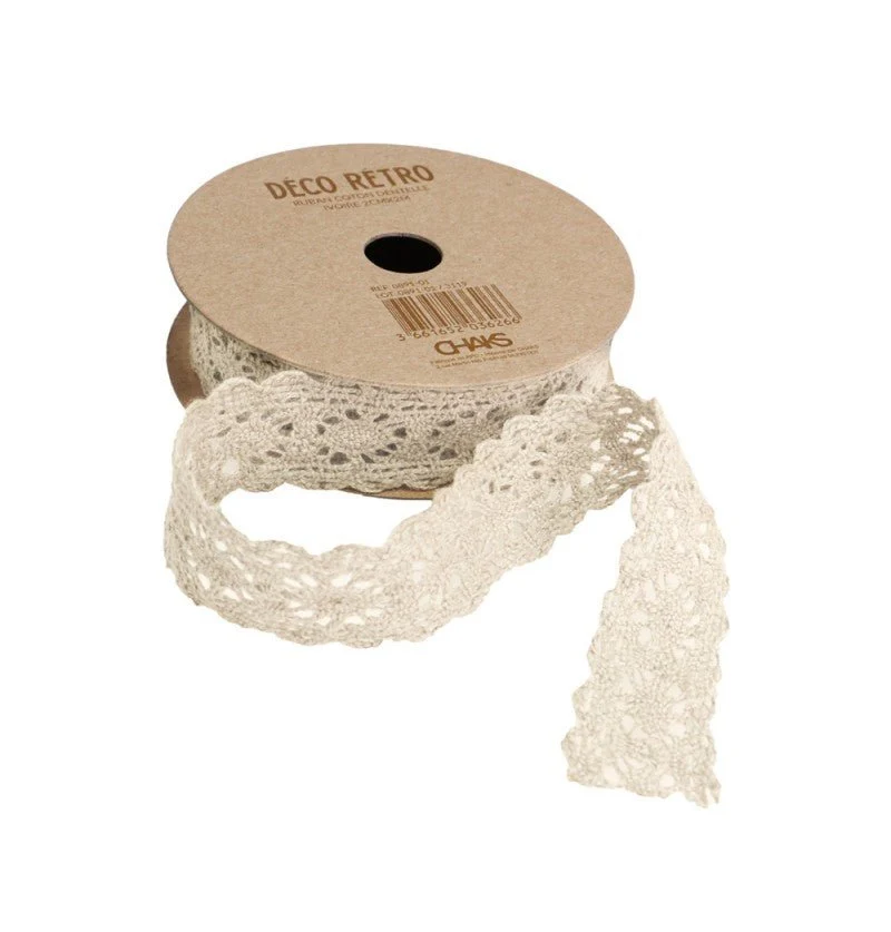 Spitzenband Beige 2Cm 2m