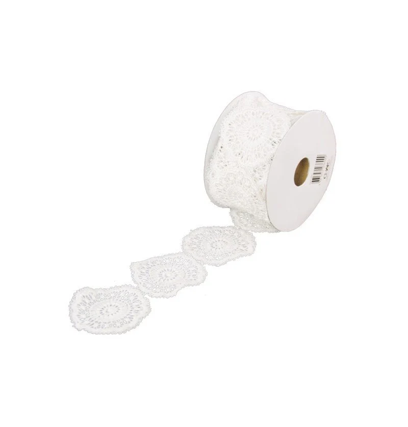Spitzenband Weiß 5Cm 2m