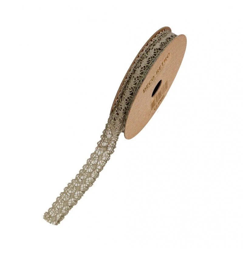 Spitzenband Braun 1Cm 2m