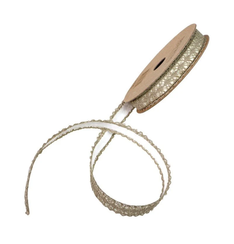 Spitzenband Beige 1Cm 2m
