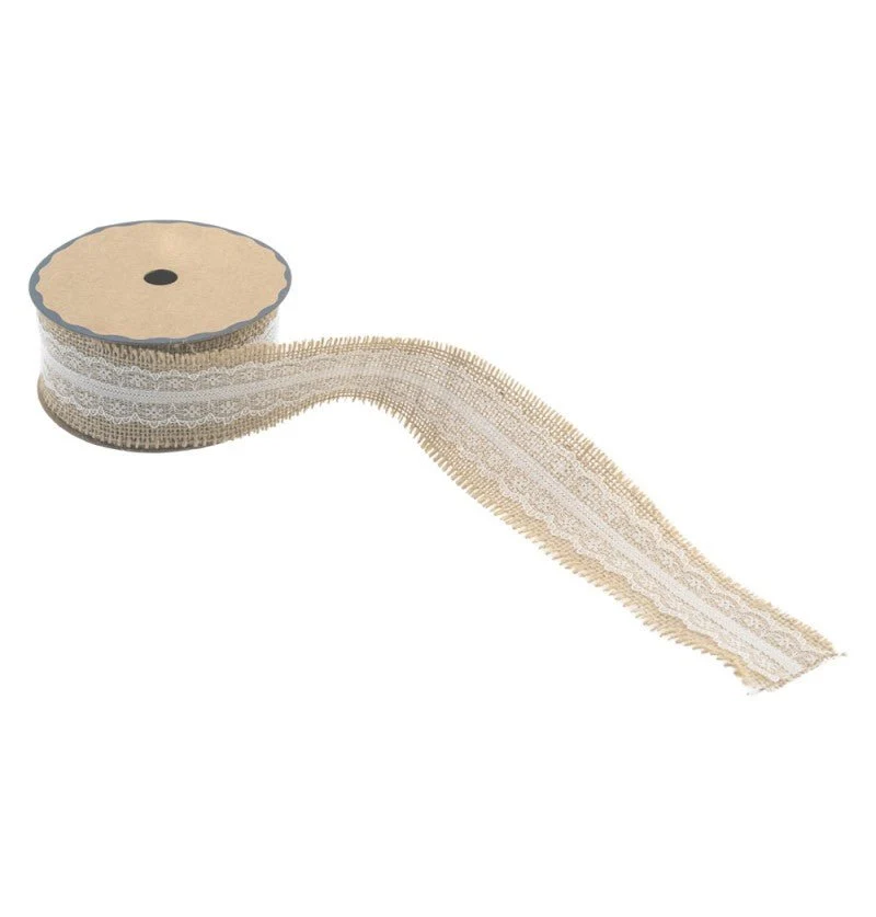 Spitzenband Jute 5Cm 5m