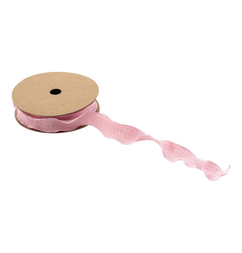 Hellrosa Band Falten 2.5Cm 10m