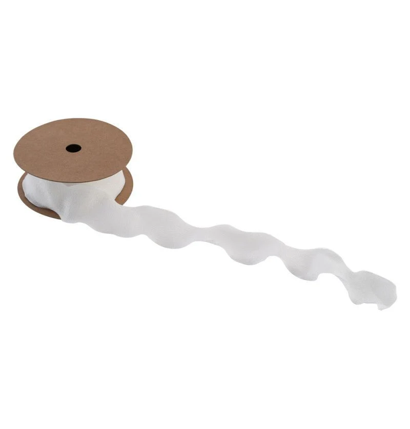 Weißes Band Falten 4Cm 10m