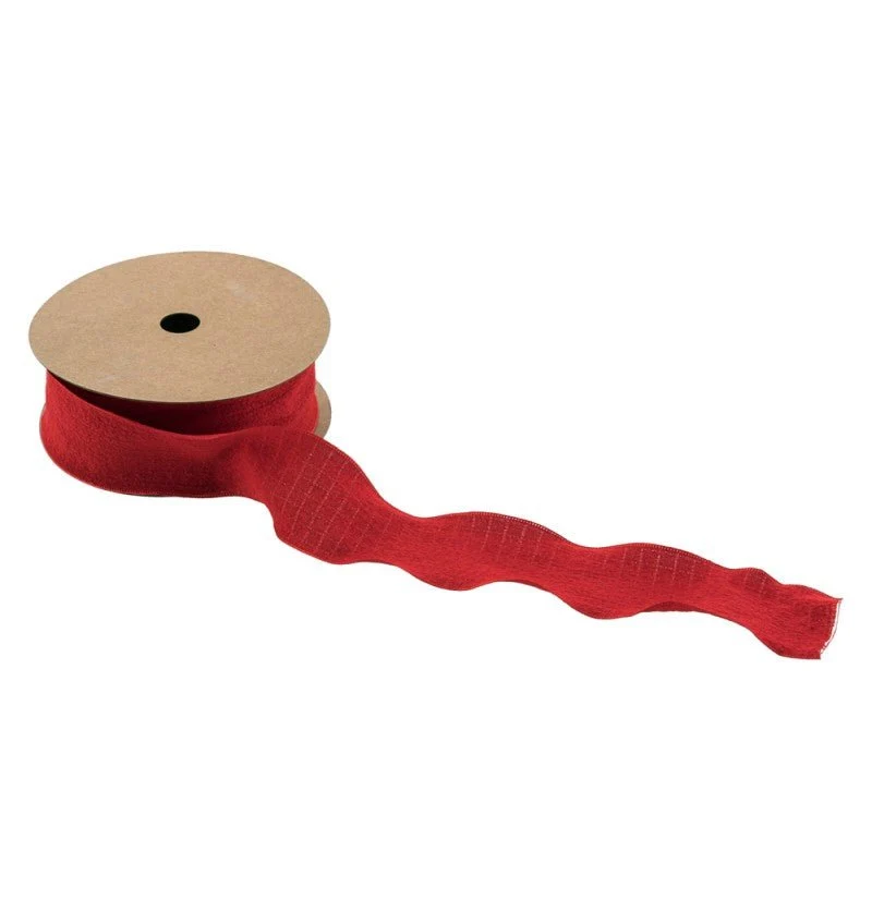 Rotes Band Falten 4Cm 10m