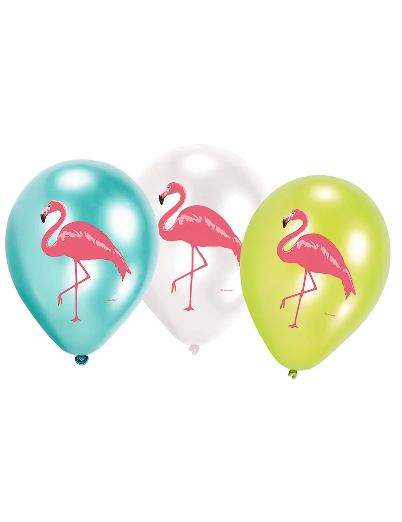 6 Latexballons Flamingo Paradise 28 cm Partydekoration Geburtstag