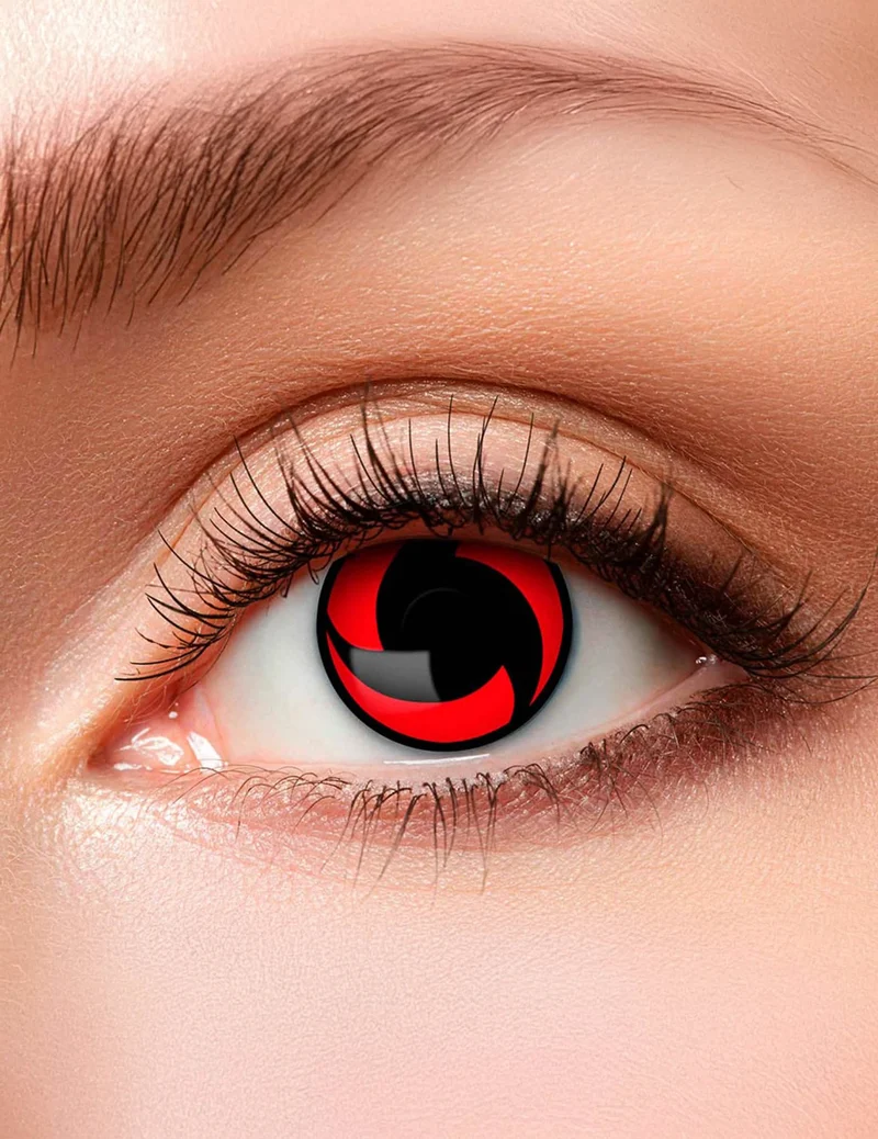 Manga Kontaktlinsen rot-schwarz