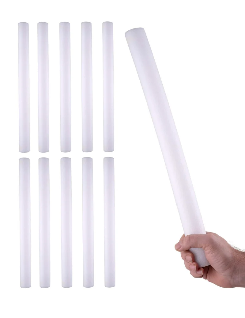 10 bunte LED-Schaumstoff-Leuchtstäbe 48 cm