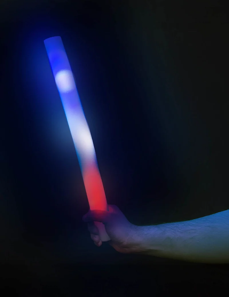 10 LED-Leuchtstäbe Frankreich aus Schaumstoff 48 cm