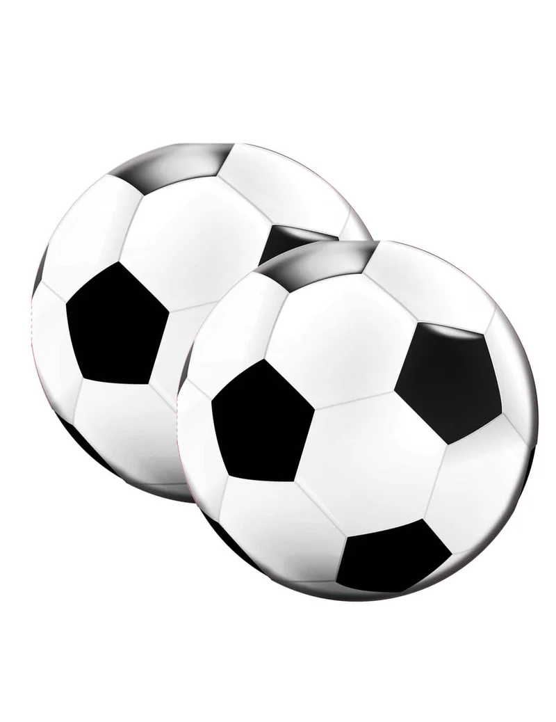 Fussball-Papierservietten Tischzubehör 20 Stück schwarz-weiss