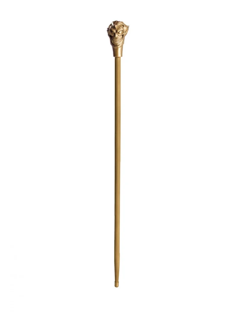Joker™ Gehstock aus Kunststoff für Erwachsene gold