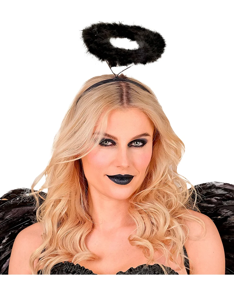 Schwarze Marabou Heiligenschein