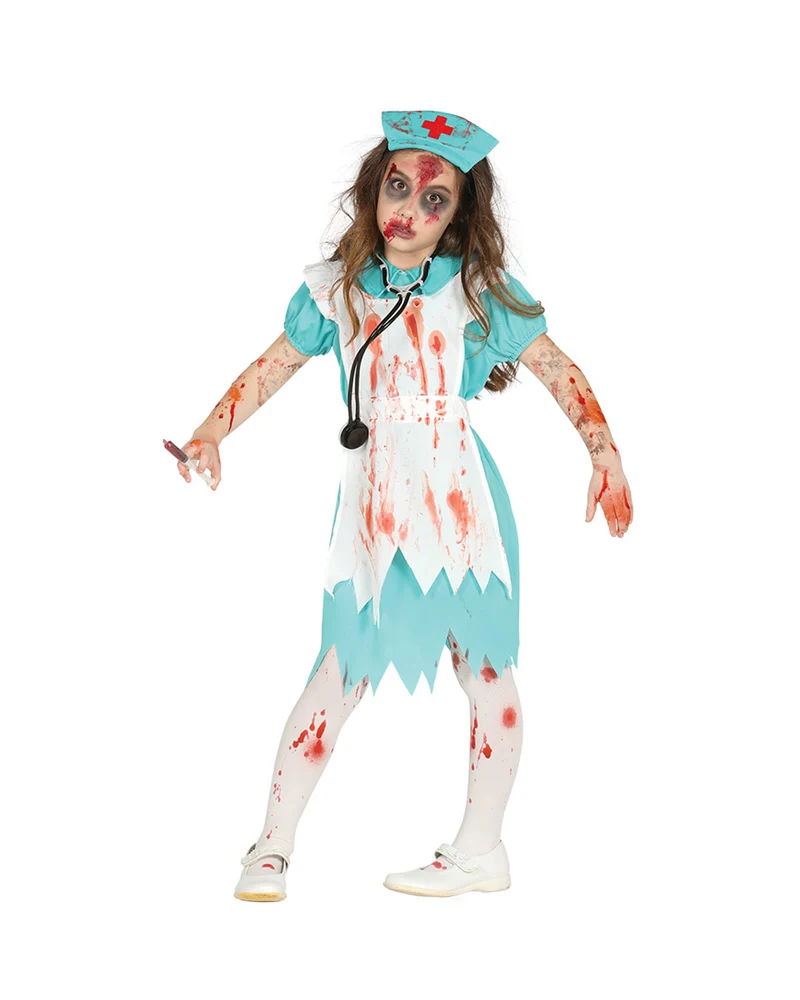 Retro Zombie Krankenschwester Kostüm für Kinder