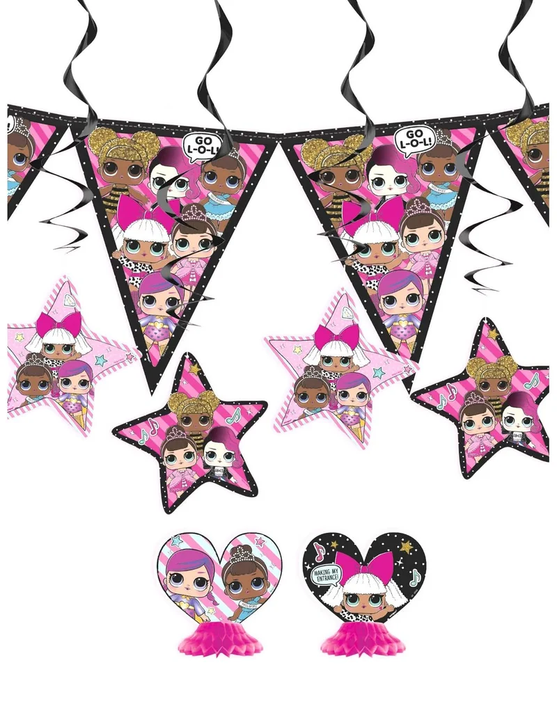LOL Surprise™-Deko Set Kindergeburtstag 7-teilig bunt