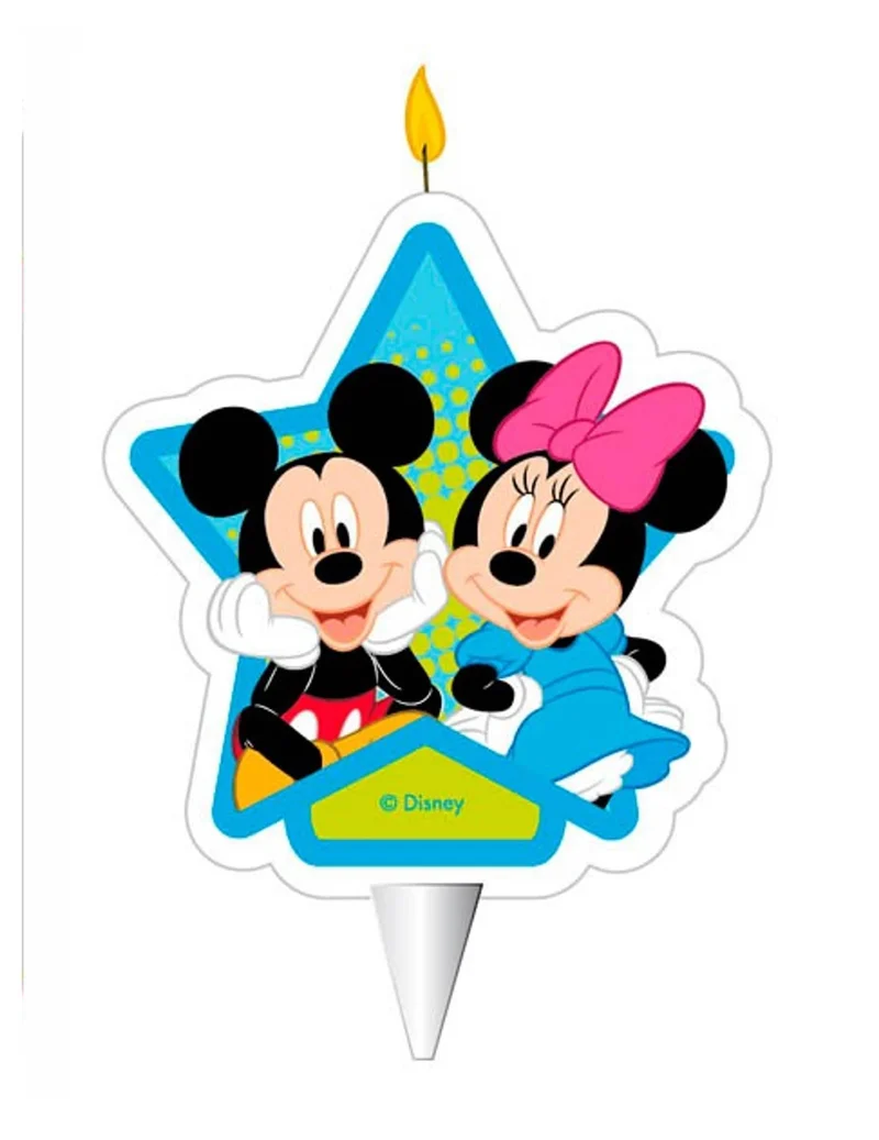 Disney Mickey Maus™-Geburtstagskerze Kuchendeko bunt 7,5cm