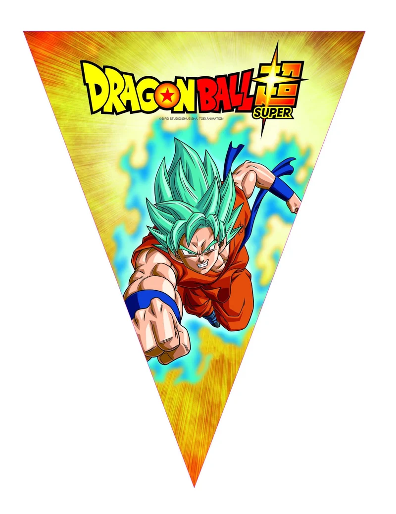 Dragon Ball Super™-Wimpel-Girlande Raumdekoration bunt 3,6m