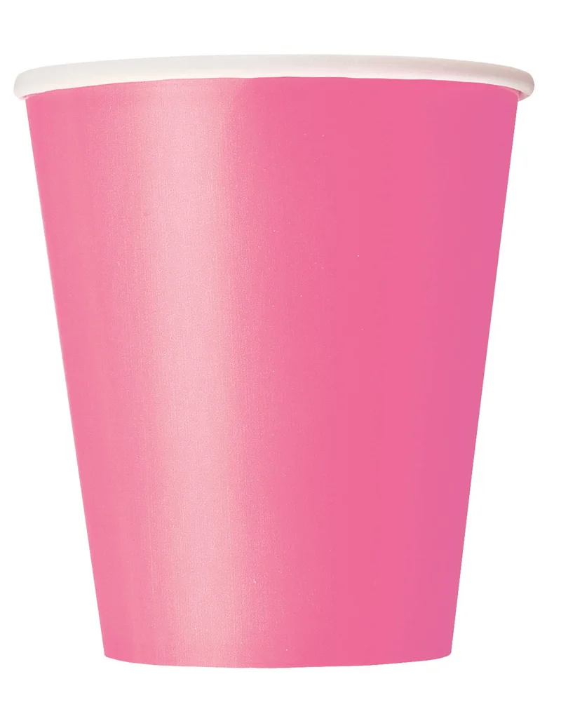 Pappbecher 8 Stück rosa 266ml