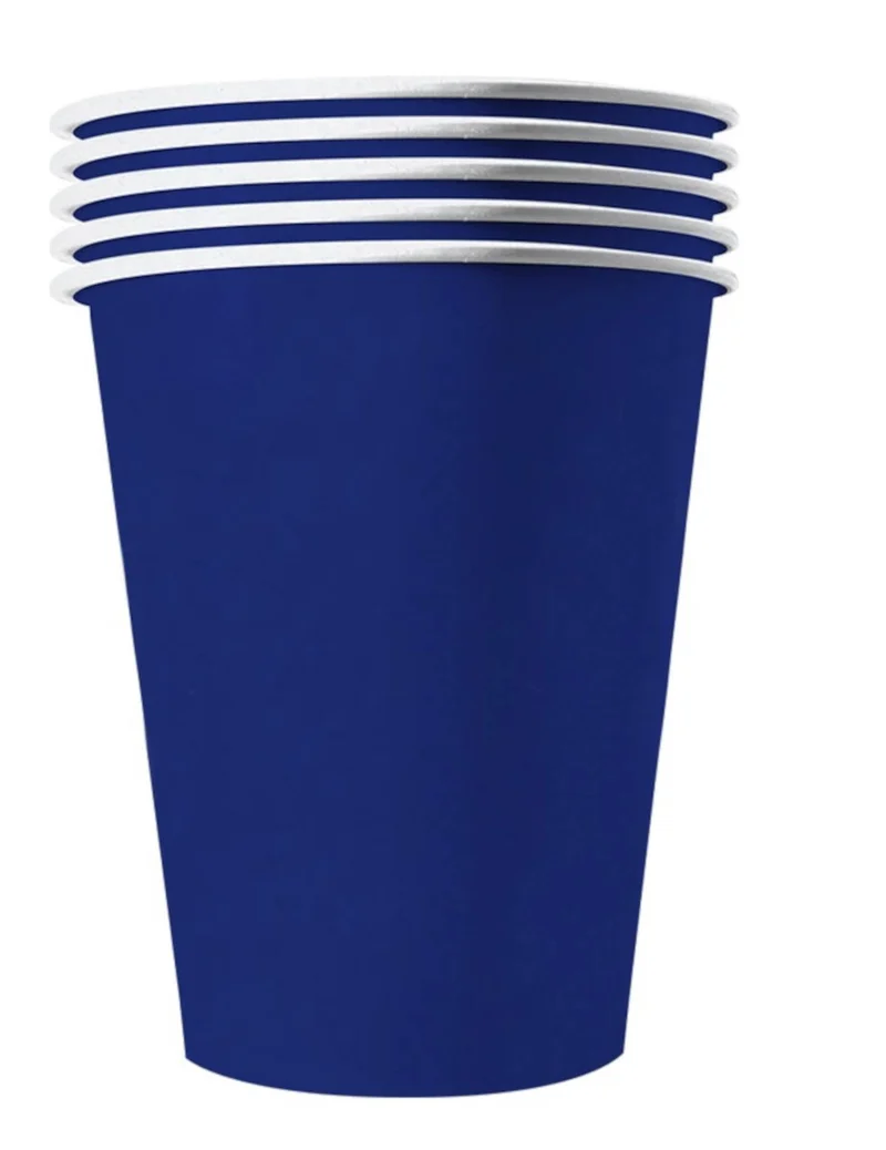 Pappbecher USA 20 Stück dunkelblau 250 ml