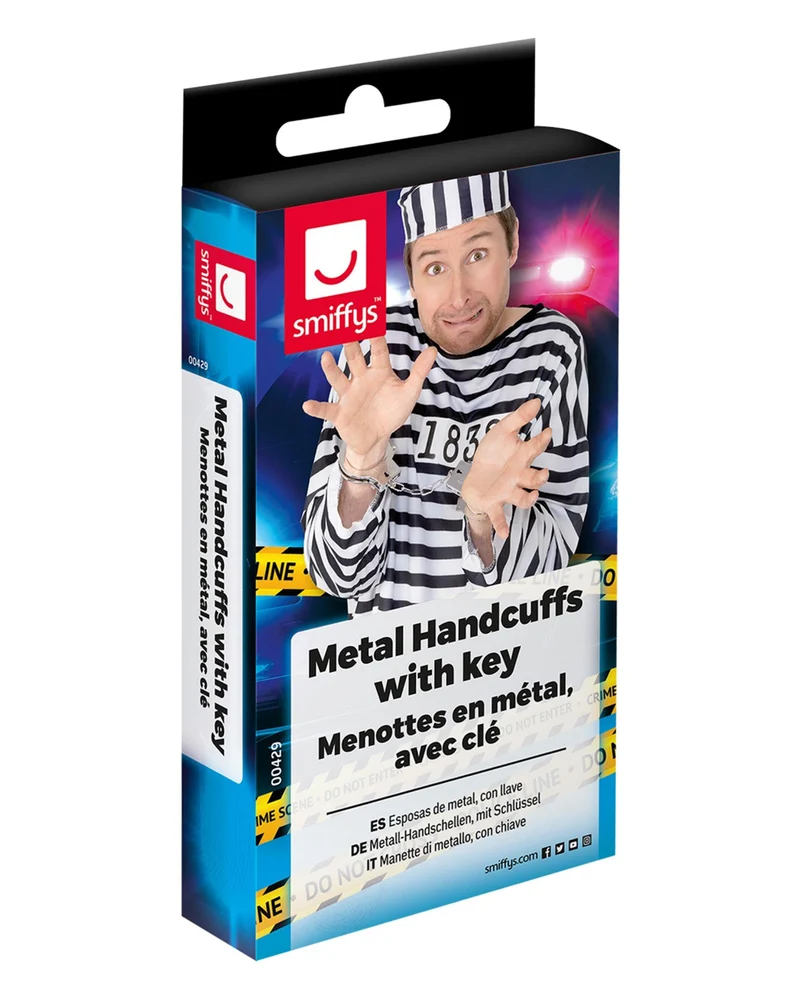 Handschellen mit Schlüssel aus Metall