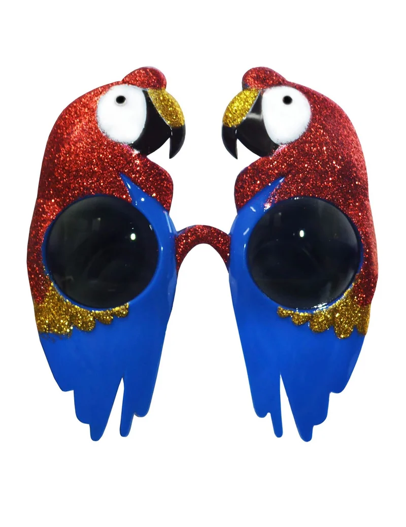 Papageien Brille tierisches-Accessoire bunt