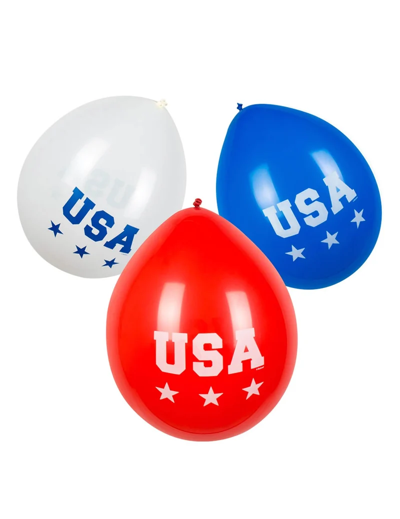 6 Ballons USA 25 cm