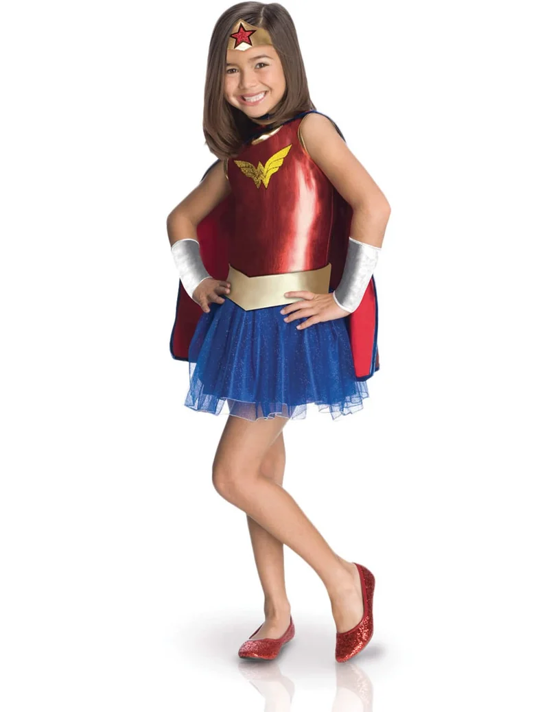 Wonder Woman™ Kinderkostüm blau-rot-gold