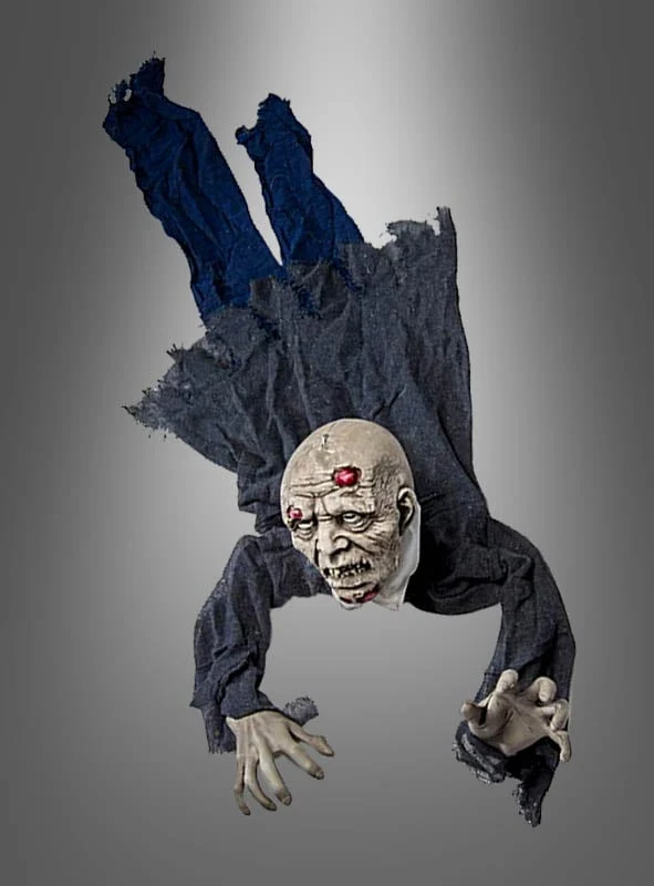 Kriechender oder hängender Zombie animiert mit Sound 140cm