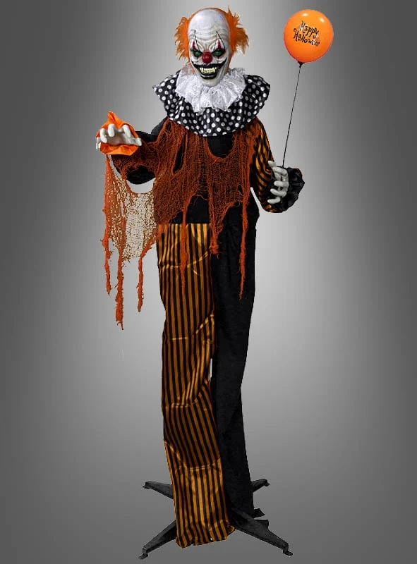 Animatronic Clown mit Luftballon mit Bewegungsmelder 175cm