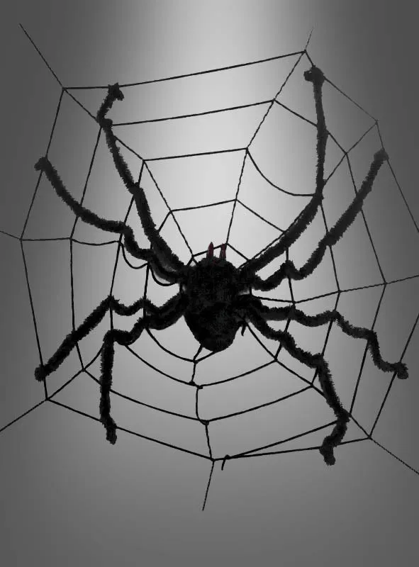 Gigantisches Spinnennetz 240cm mit Spinne
