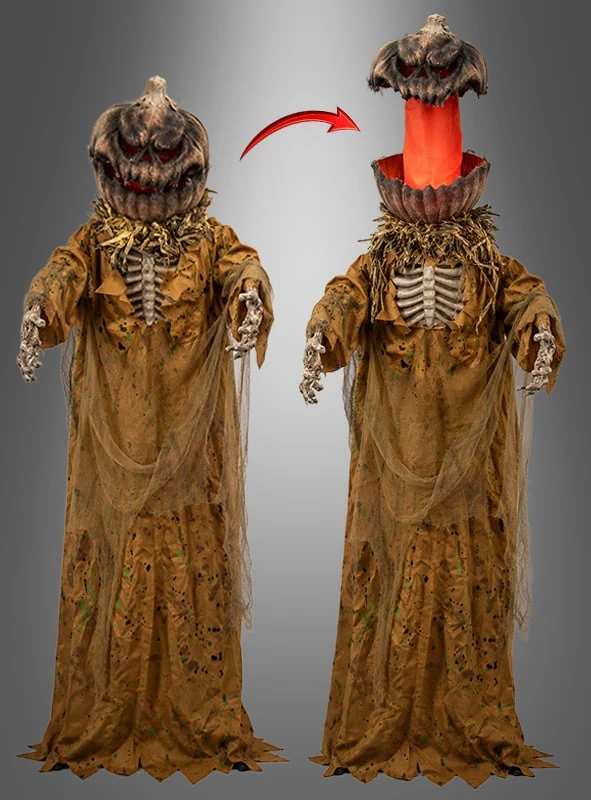 Kürbismonster 170cm mit aufploppendem Kopf animiert