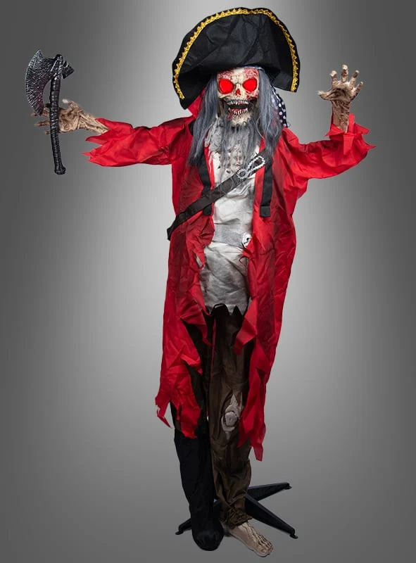 Piraten Skelett 190cm animiert Halloween Deko