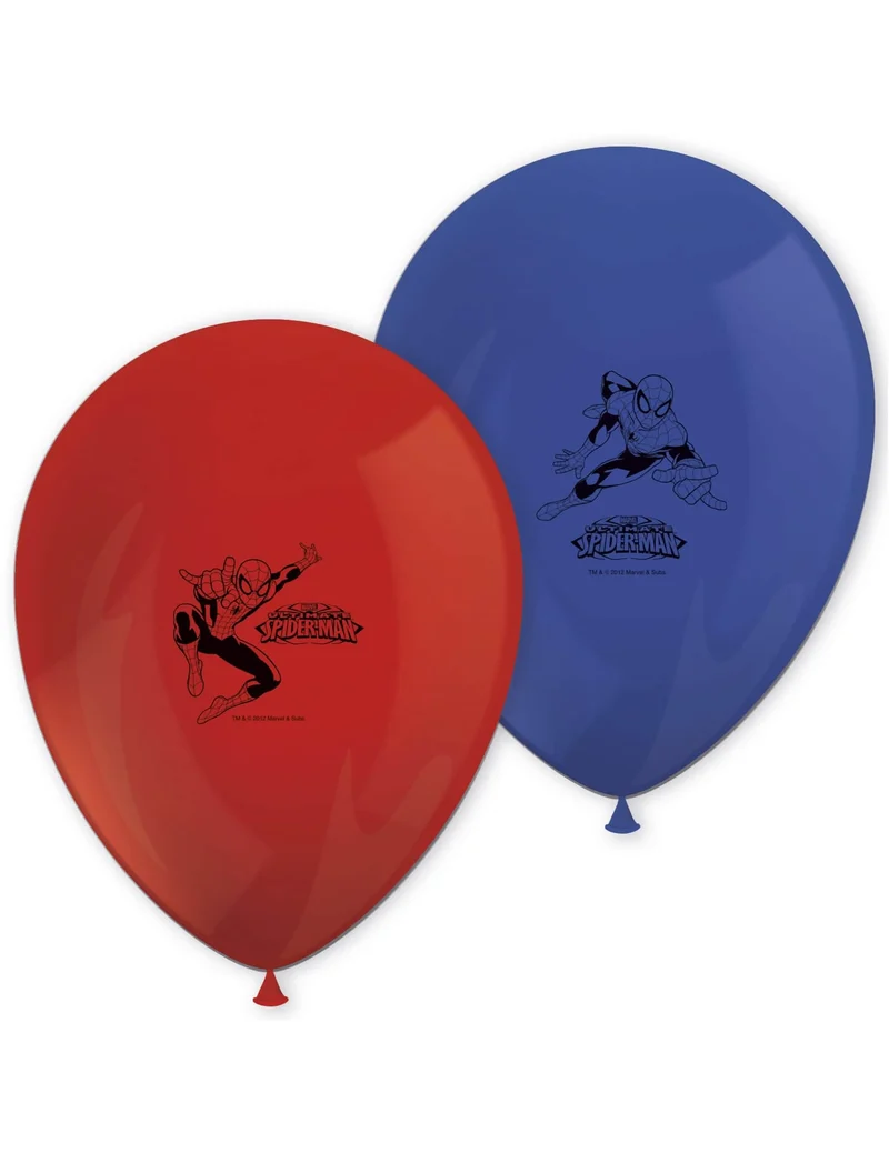 Set aus 8 Latexballons mit Spiderman™-Motiven