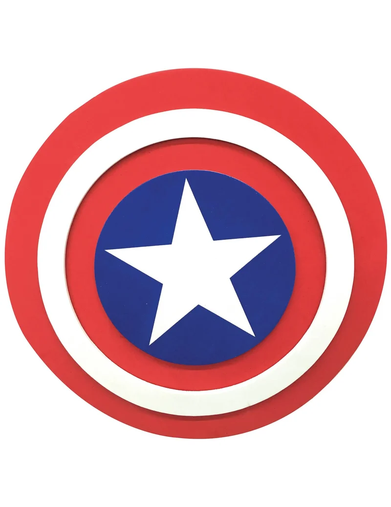 Captain America™-Zubehör Schild Lizenz weiss-rot-blau 30cm