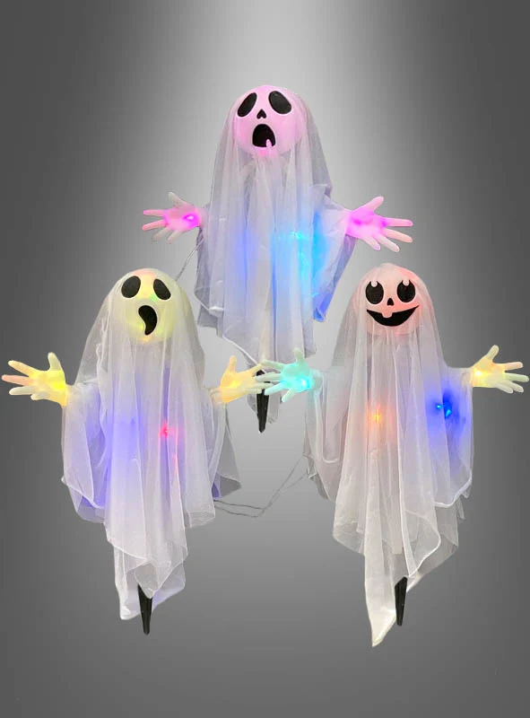 Halloween Geister Trio 60cm bunt blinkend