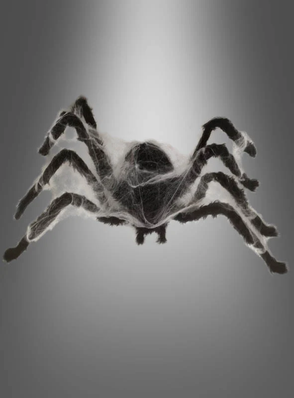 Laufende Riesenspinne 80cm mit Spinnweben