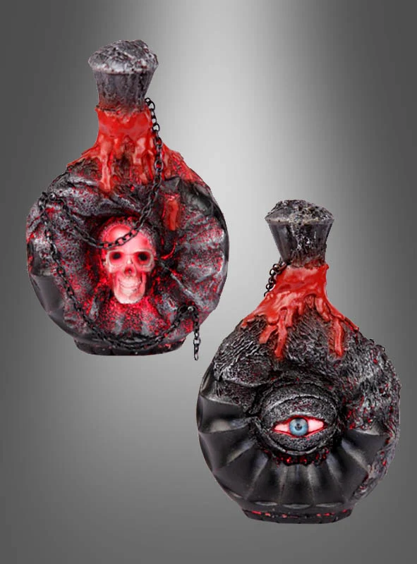 Halloween Flasche 21cm mit Auge und Totenkopf
