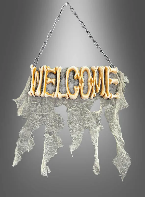 Halloween Türschild Welcome 28x40cm