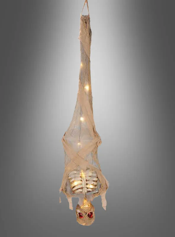 Hängende Skelett Mumie mit LED 160cm