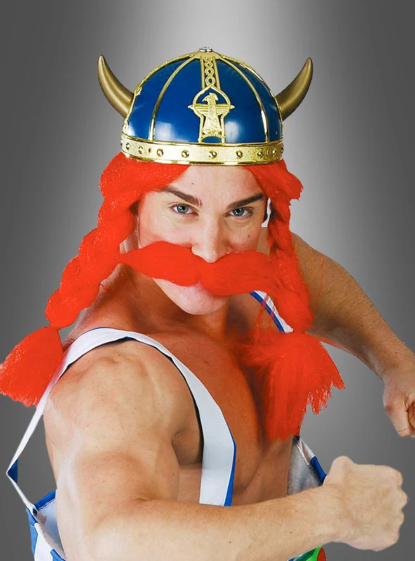 Blauer Wikinger Helm für Männer