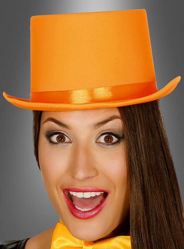 Orangener Zylinder Hut Unisex