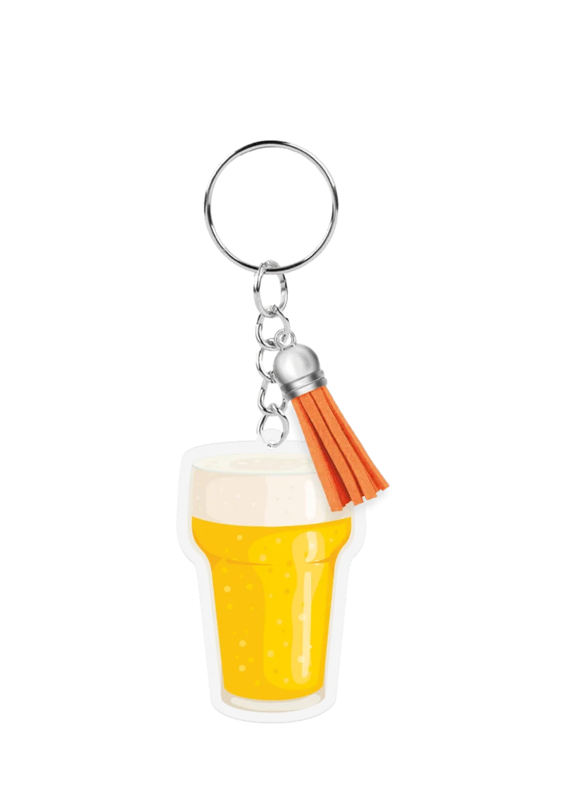 Acryl-Schlüsselanhänger „Bierchen“