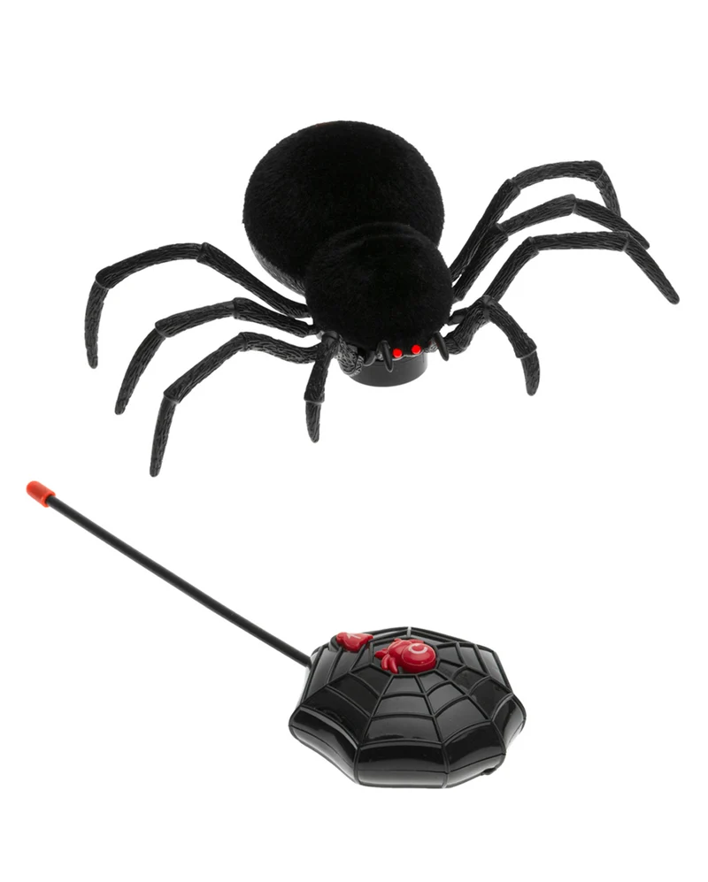 Schwarze Spinne mit Fernbedienung 20cm