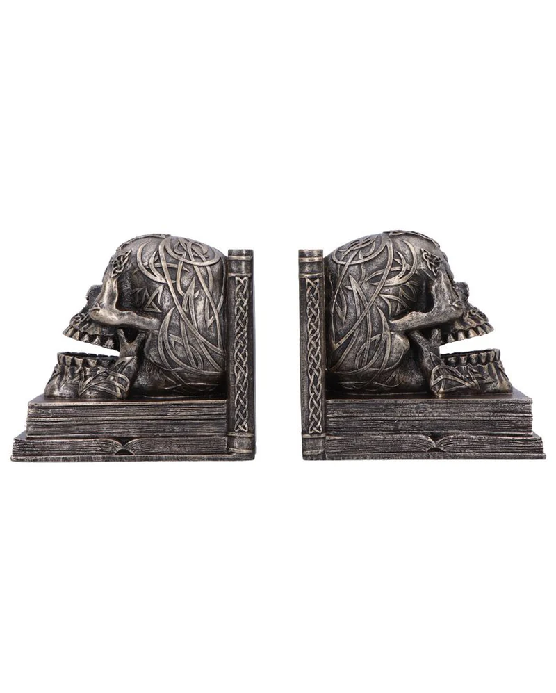 Keltische Totenkopf Buchstützen 2er-Set 13cm
