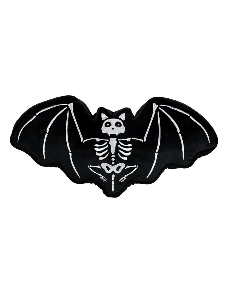 Skelett Fledermaus Dekokissen 52cm