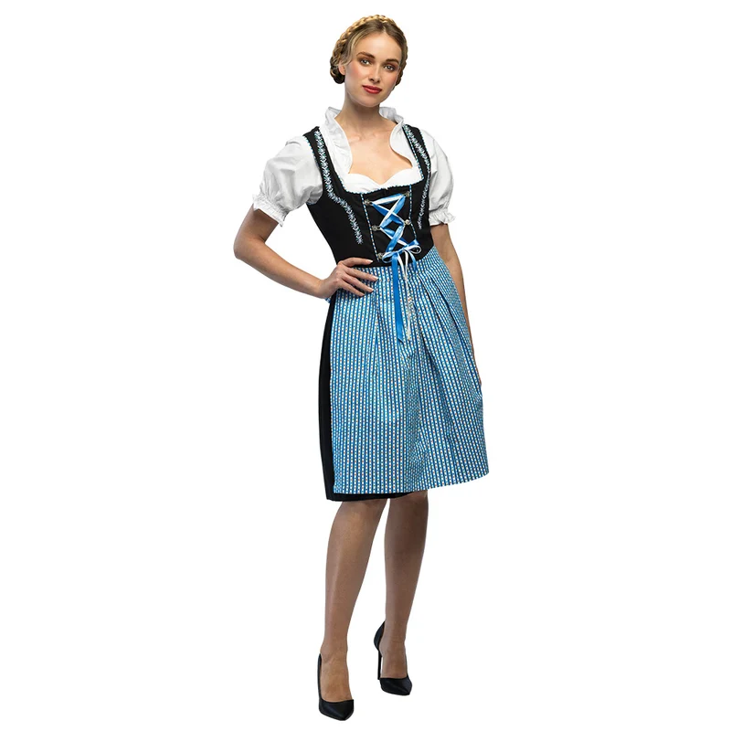 Kostuum Frau Fischer | Dirndl | Duitse Jurk | Blauw