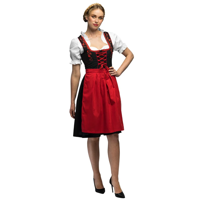 Kostuum Frau Fischer | Dirndl | Duitse Jurk | Rood