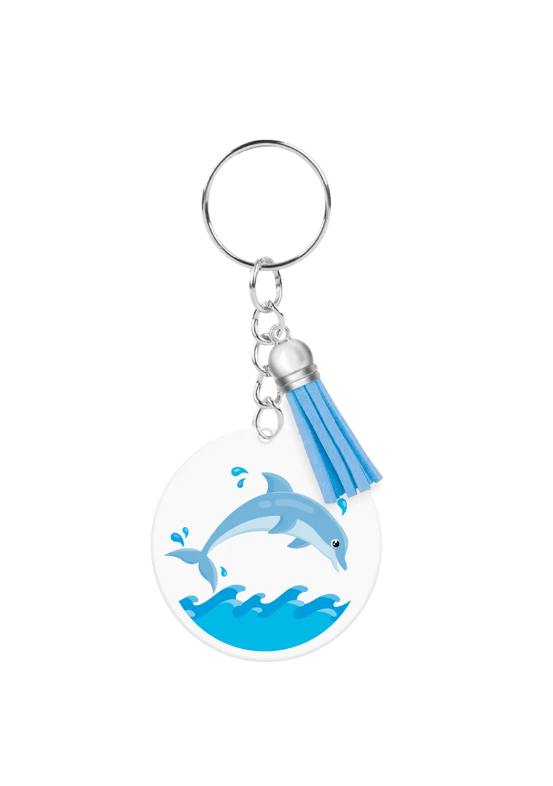 Acryl-Schlüsselanhänger Delfin