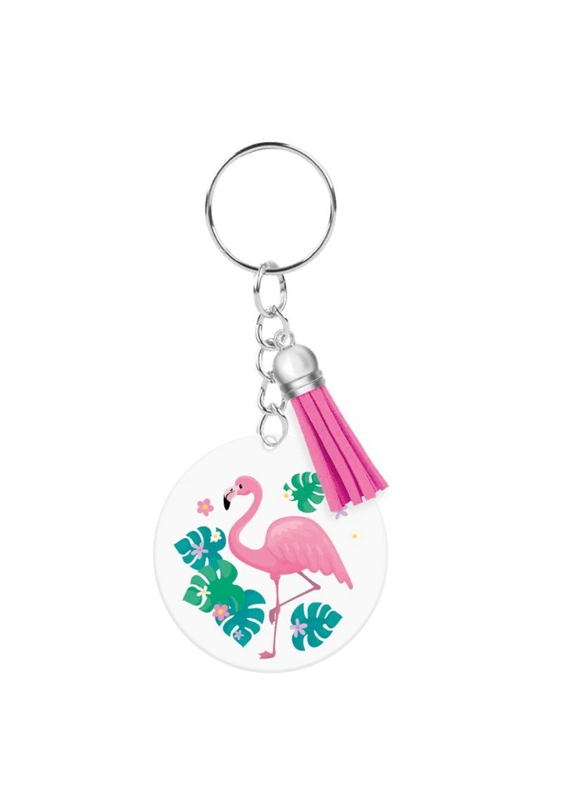 Acryl-Schlüsselanhänger Flamingo
